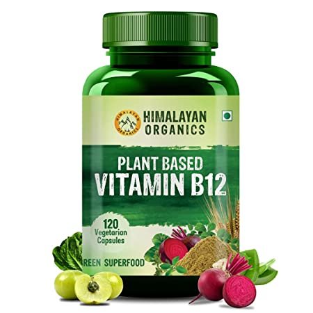 Himalayan Organics Organic B12 500mg Vegetarian Capsule